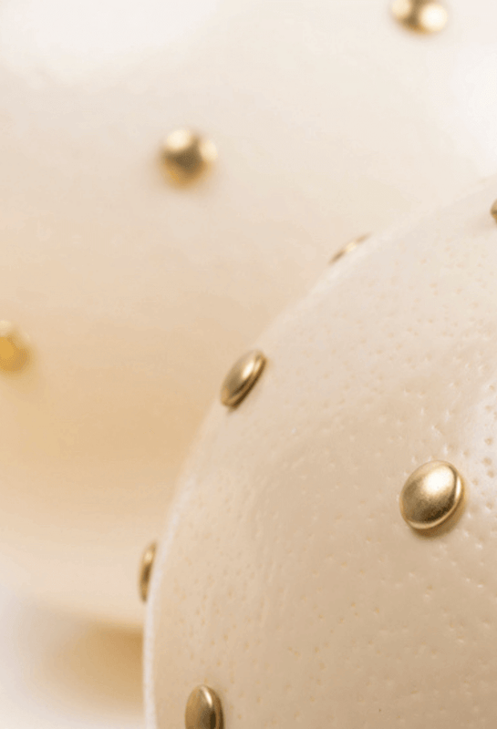 The Golden Embellished Ostrich Egg Ornament from Leo & Stripes