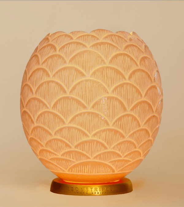 The Flower Ostrich Egg Tealight Holder from Leo & Stripes